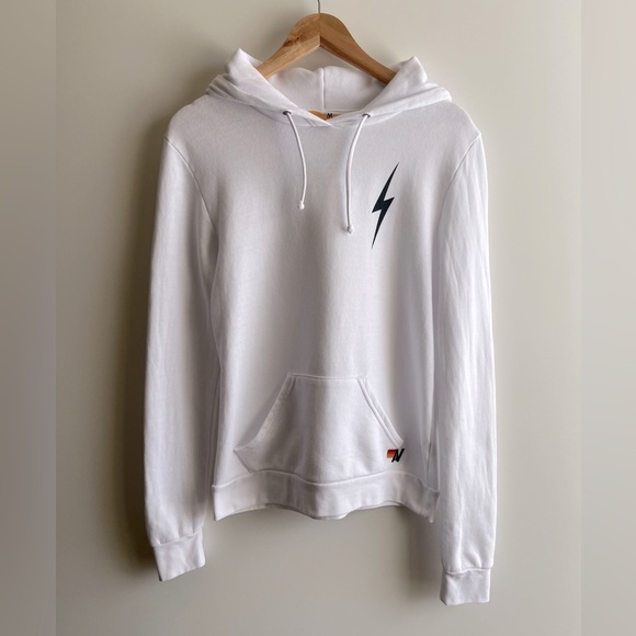 Aviator Nation Bolt Pullover Hoodie White M - Picture 3 of 11